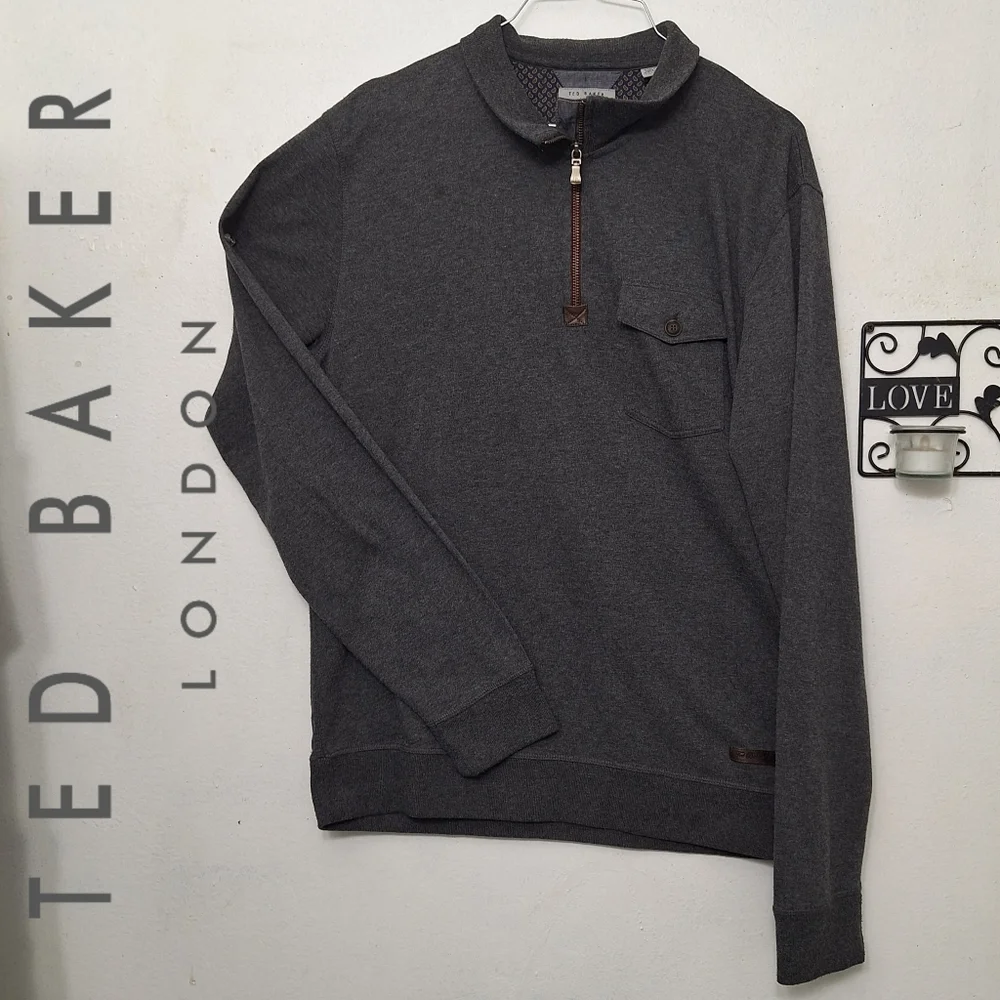 Ted Baker London quarter zip pullover sweater